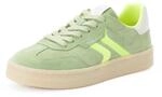 Plateausneaker TAMARIS, Damen, Gr. 37, mint, neongr&uuml;n, Glattleder, Veloursleder,