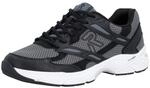 Sneaker RIEKER SPORT, Herren, Gr. 47, schwarz (schwarz, grau), Lederimitat, Textil,
