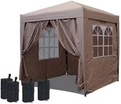 Quick Star Faltpavillon Pop Up mit 4 Fu&szlig;gewichten, mit 4 Seitenteilen,...