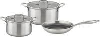 GSW Topf-Set Inoxxa Black, Glas, Edelstahl (Set, 5-tlg), Kochtopf-Set aus