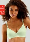 petite fleur by Lascana Bralette-BH (Packung, 3 St&uuml;ck) ohne B&uuml;gel, aus