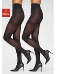LASCANA St&uuml;tzstrumpfhose 70 DEN (Packung 2 St) mit verst&auml;rktem H&ouml;schenteil schwarz