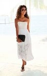 LASCANA 2-in-1-Kleid aus gebl&uuml;mter Spitze, Sommerkleid oder Maxirock, elastisch