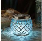 MARELIDA LED Solarleuchte Solar Windlicht Mosaik Glas Solarglas Mosaikleuchte...