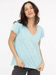 Zwillingsherz T-Shirt "Positive Mind" V-Ausschnitt, Kurzarm, Used-Look,...