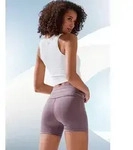 vivance active Shorts Sportshorts mit breiten B&uuml;ndchen und Druck braun M (40/42)