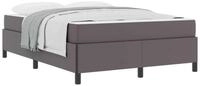 vidaXL Bett Bettrahmen mit Matratze Grau 160 x 200 cm Stoff (1-tlg)