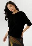 Fledermausshirt ANISTON SELECTED, Damen, Gr. 36, schwarz, Jersey, Obermaterial: 93%