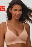 LASCANA Push-up-BH COMFY BRA ohne B&uuml;gel aus Baumwolle mit Struktur, bequemer BH