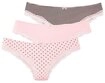 LASCANA Brasilslip (3er-Pack) aus elastischer Baumwolle mit zarter Spitze