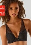 petite fleur Push-up-BH (Packung, 2 St&uuml;ck) in modischem High-Apex Schnitt