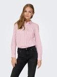 JDY Hemdbluse JDYMIO L/S SHIRT WVN NOOS unifarben oder gestreift