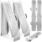 tectake Auffahrrampe Bj&ouml;rn (Set, 2x Verladerampe), 2er Set silberfarben 22,50 cm x