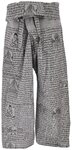Guru-Shop Relaxhose Thai Fischerhose mit Mantra Druck aus gewebter.. Ethno Style,