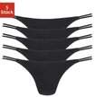 Vivance by Lascana String (5er-Pack) aus elastischer Baumwolle