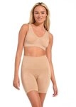 MAGIC Bodyfashion Slip mittlere Formung, schimmert, nahtlos, eng, bequem, weich braun