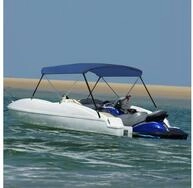 vidaXL Schutzplane 2-Bow Bimini Top Marineblau 150x120x110 cm