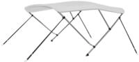 vidaXL Schutzplane, 3-Bow Bimini Top Wei&szlig; 183x140x137 cm