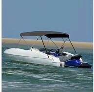 vidaXL Schutzplane 4-Bow Bimini Top Anthrazit 243x230-244x137 cm