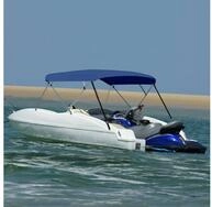 vidaXL Schutzplane 4-Bow Bimini Top Marineblau 243x230-244x137 cm
