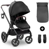 Hauck Kombi-Kinderwagen Comfort N Care - Black, Sportwagen mit Liegefunktion &