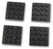 Dynavox D&auml;mpfer 4er Set HIFI Ger&auml;te-/Boxenf&uuml;&szlig;e, Gummi quadr 40x40