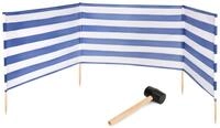 Garronda Windschutz Strand Sichtschutz 4m lang mit Gummihammer Garten Meer GAEX001