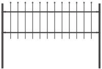 vidaXL Gartenzaun Gartenzaun 2 pcs Grau 3,4 x 0,6 m Pulverbeschichteter Stahl,...