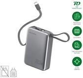 4smarts Powerbank Pocket Dual Cord Powerbank Powerbank, Kompakt und mobil: Ideal f&uuml;r