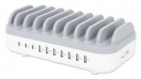 MANHATTAN Charging Station, 10x Ports: 3x USB-C (up to 18W PD)...