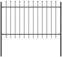 vidaXL Gartenzaun Gartenzaun Woerden Grau 1,7 x 1 m Pulverbeschichteter Stahl,...