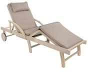 Green Spirit Gartenliege St. Tropez Gartenliege Akazienholz mit Auflage Kopfkissen,