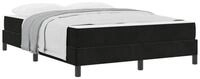 vidaXL Bett Boxspringbett mit Matratze Schwarz 160 x 220 cm Stoff (1-tlg)