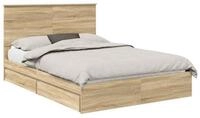 vidaXL Bettgestell vidaXL Aufbewahrungsbett Sonoma-Eiche 140 x 200 cm...
