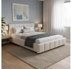 Juskys Polsterbett Florenz, Bubble Design, bis 500 kg belastbar, Pflegeleicht...