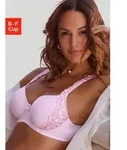LASCANA Schalen-BH Wanda mit B&uuml;gel und mit seitlicher Stickerei Spitze, Dessous rosa