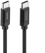 Hama USB-C Ladekabel 100W, 1,5m, Nylon, schnell & flexibel, Schwarz USB-Kabel