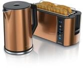 Arendo Fr&uuml;hst&uuml;cks-Set Edelstahl Wasserkocher 1,5l, 4-Scheiben Langschlitz...