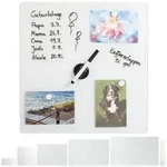 relaxdays Magnettafel Glas-Magnetboard Wei&szlig;, 40 x 40 cm wei&szlig; 40 cm x 0.4 cm x 40 cm