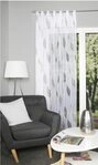HOME WOHNIDEEN Gardine PAOLO (1 St), Schlaufen, halbtransparent, Voile,