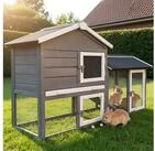 Zooprinz Kleintierstall Dream Grey mit Auslauf 146x86x50 cm (BxHxT),...