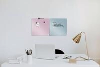 NOBO Magnettafel Whiteboard Stahl magnetisch 360x360mm rosa
