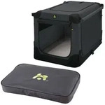 MAELSON Tiertransportbox Soft Kennel anthrazit + Lounge Mat, Hunde Transportbox mit