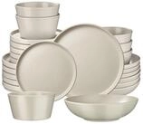 tectake Geschirr-Set Tafelservice Una, aus Steingut, f&uuml;r 6 Personen (24-tlg), 6