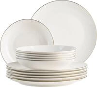 M&Auml;SER Tafelservice Felise (12-tlg), 6 Personen, Porzellan, Teller Set, mit...
