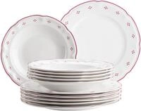 M&Auml;SER Tafelservice Lova (12-tlg), 6 Personen, Porzellan, Teller Set