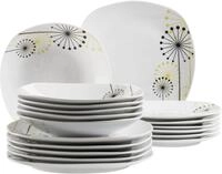 M&Auml;SER Teller-Set VANESA, Teller Set, Porzellan (18-tlg), 6 Personen, Porzellan