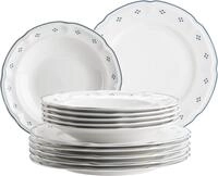 M&Auml;SER Tafelservice Lova (12-tlg), 6 Personen, Porzellan, Teller Set, mit...