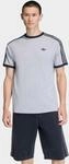 T-Shirt ADIDAS ORIGINALS "3-STREIFEN", Herren, Gr. L, grau (medium grau heather),