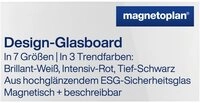 magnetoplan&reg; Anzeigetafel Design-Glasboard - magnetisch - 200x100cm -...